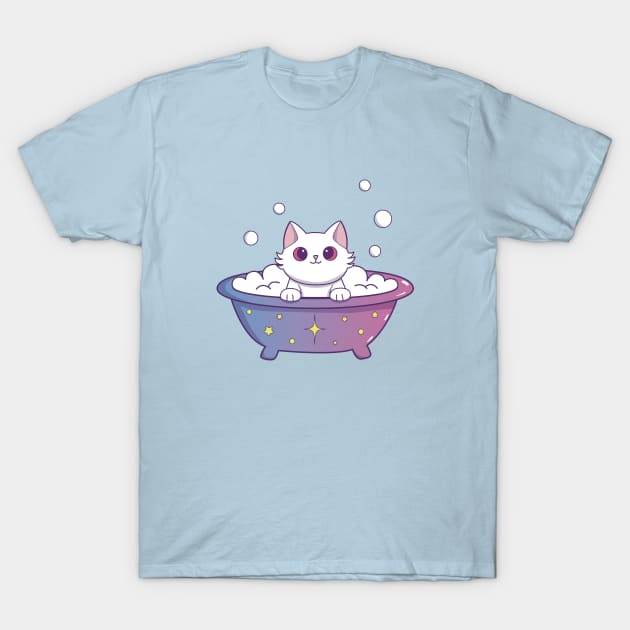 Bath Cat T-Shirt by Starry Axis